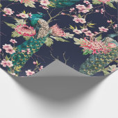 waterverf patroonpauze op een boomkerrie, bloem cadeaupapier (Hoek)