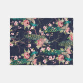 waterverf patroonpauze op een boomkerrie, bloem fleece deken (Voorkant (Horizontaal))