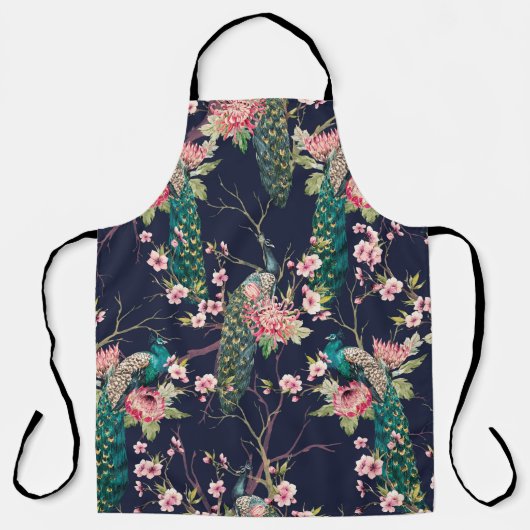 waterverf patroonpauze op een boomkerrie, bloem schort (Voorkant)