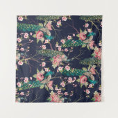 waterverf patroonpauze op een boomkerrie, bloem wandkleed (Voorkant (horizontaal))