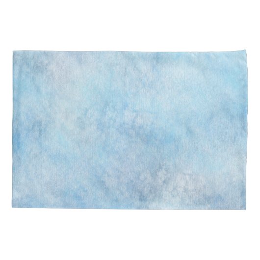 Waterverf Pattern Blue Kussensloop (Achterkant-Links)