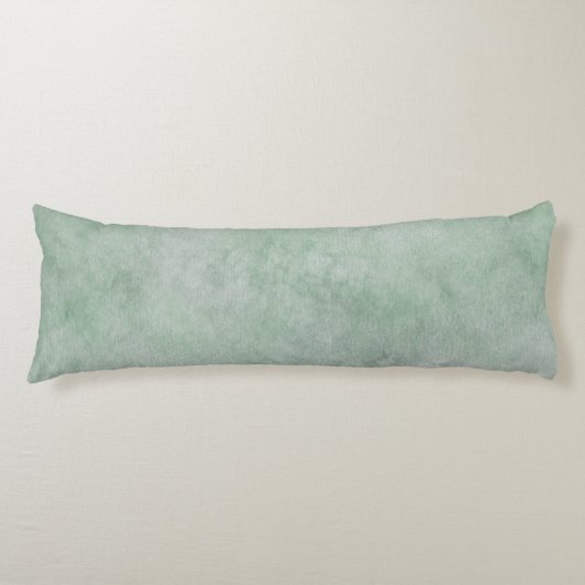 Waterverf Pattern Dusty Heather Green Lichaamskussen (Voorkant)