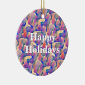 Waterverf Pattern Personalized Holiday Ornament (Rechts)