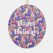 Waterverf Pattern Personalized Holiday Ornament (Links)