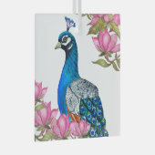 Waterverf pauw glas ornament (Voorkant Rechts)