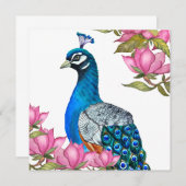 Waterverf pauw kaart (Voorkant / Achterkant)