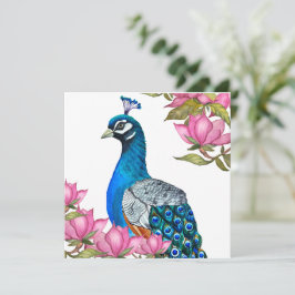 Waterverf pauw kaart
