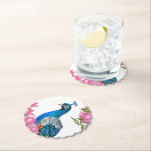 Waterverf pauw kartonnen onderzetters (Insitu)