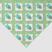 Waterverf Pauw Kerstmis Tissuepapier (Detail)