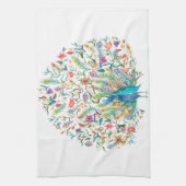 Waterverf Pauw Keuken Handdoeken (Verticaal)