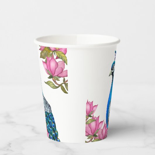 Waterverf pauw papieren bekers (Links)