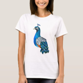 Waterverf pauw t-shirt