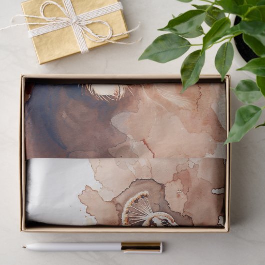  waterverf pauw tissuepapier (Geschenk)