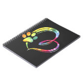 Waterverf Paw en Heart Design Hondenliefhebber Notitieboek (Linkerzijde)