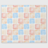 Waterverf Paw Prints & Harten in Dozen Cadeaupapier (Vlak)