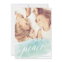 Waterverf Peace Holiday-fotokaarten
