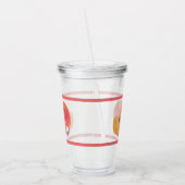 Waterverf Peach Acryl Drinkbeker (Links)