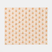 Waterverf Peach Baby Blanket Fleece Deken (Voorkant (Horizontaal))