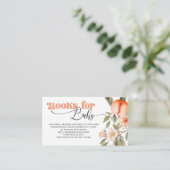Waterverf Peach boeken voor baby ticket Informatiekaartje (Staand voorkant)