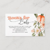 Waterverf Peach boeken voor baby ticket Informatiekaartje (Voorkant)