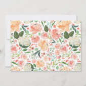 Waterverf Peach & Cream Floral Vrijgezellenfeest Kaart (Achterkant)