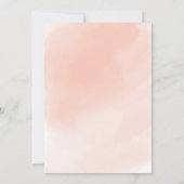 Waterverf Peach en Gold Girl Baptisme Kaart (Achterkant)