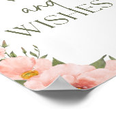 Waterverf Peach Floral Advice & Wishes Poster (Hoek)