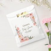 Waterverf Peach Floral Bedankzakje (Gezegeld)
