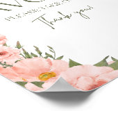 Waterverf Peach Floral Favors Poster (Hoek)