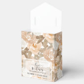 Waterverf Peach Floral Wedding Bedankdoosjes (Geopend)