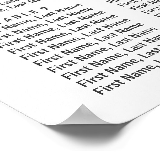 Waterverf Peach Floral Wedding Seating Chart Poster (Hoek)