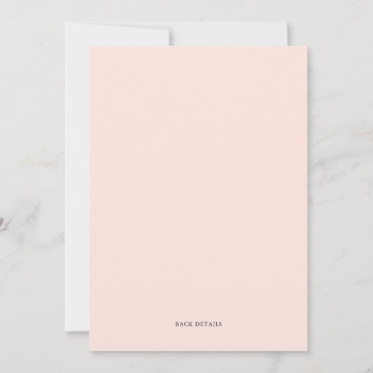 Waterverf Peach Florals First Heilige Communie Kaart (Achterkant)