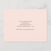 Waterverf Peach Florals is mijn zegen van eer Uitnodiging Briefkaart (Achterkant)