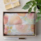 Waterverf Peach Florals Patroonpapier Tissuepapier (Geschenk)