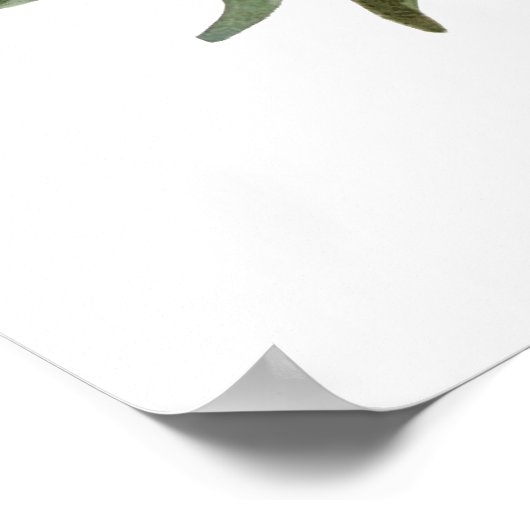 Waterverf Peach Flowers kwekerij print (Hoek)