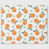 Waterverf Peach Fruit Cadeaupapier (Vlak)