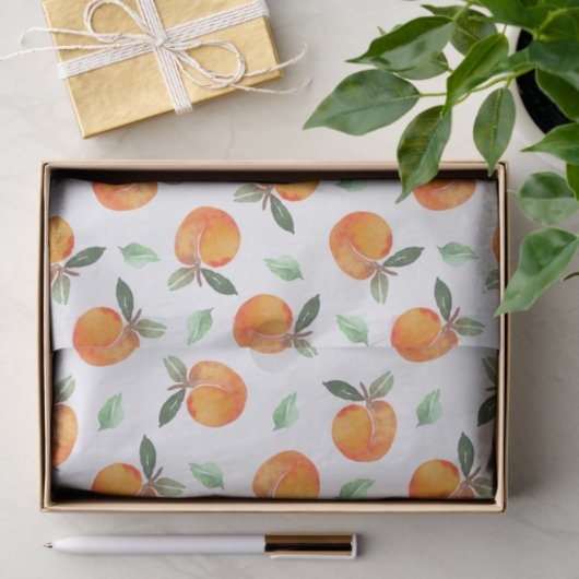 Waterverf Peach Fruit Tissuepapier (Geschenk)