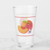 Waterverf Peach Glass Cup Glas (Achterkant)