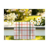 Waterverf Peach Green Plaid Korte Tafelloper