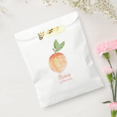 Waterverf Peach Party Favor Bag Bedankzakje (Gezegeld)