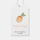 Waterverf Peach Party Favor Gift Label Cadeaulabel (Voorkant)
