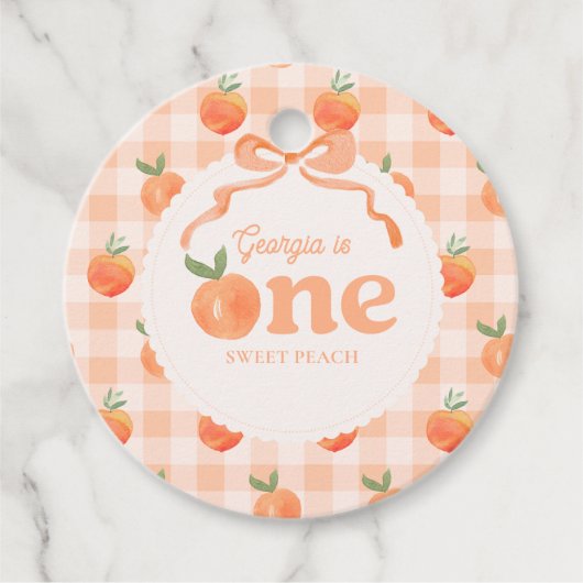 Waterverf Peach Party voor Label (Voorkant)