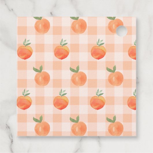 Waterverf Peach Party voor Label (Achterkant)
