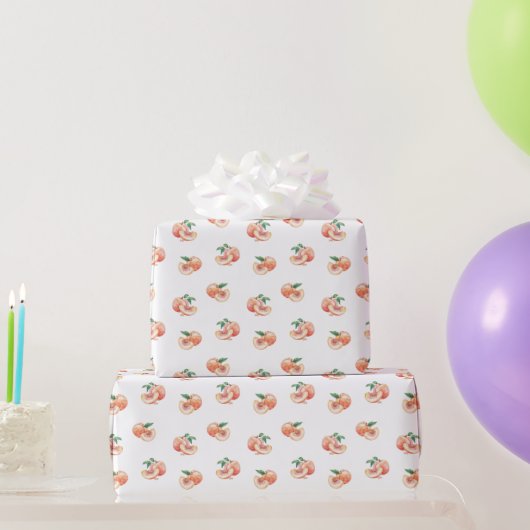 Waterverf Peach Patroon Cadeaupapier (Feestgeschenken)