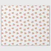 Waterverf Peach Patroon Cadeaupapier (Vlak)