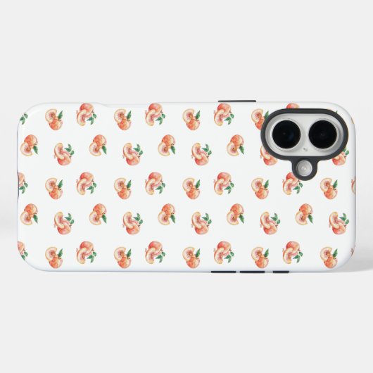 Waterverf Peach Patroon Case-Mate iPhone Case (Achterkant (horizontaal))