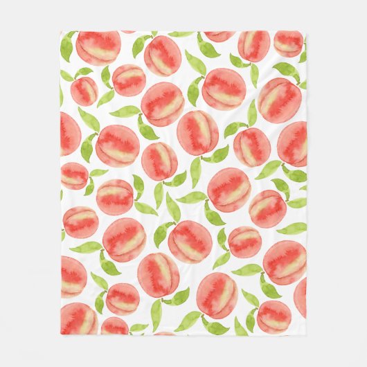 Waterverf Peach Patroon  Fleece Deken (Voorkant)