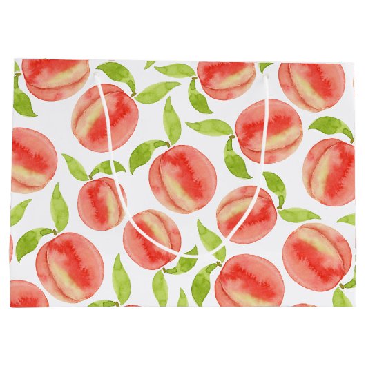 Waterverf Peach Patroon  Groot Cadeauzakje (Achterkant)