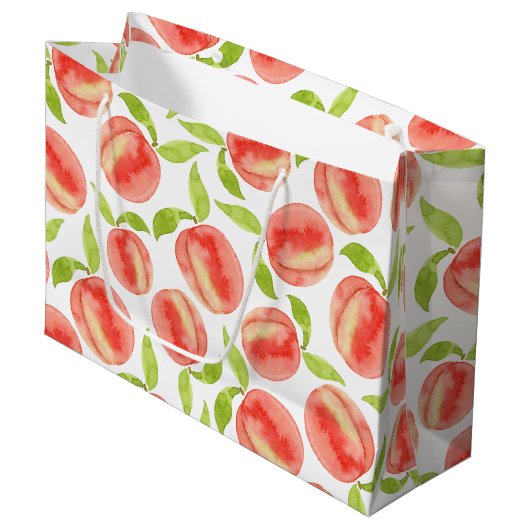 Waterverf Peach Patroon Groot Cadeauzakje (Voorkant Gekanteld)