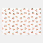 Waterverf Peach Patroon Inpakpapier Vel (Voorkant)